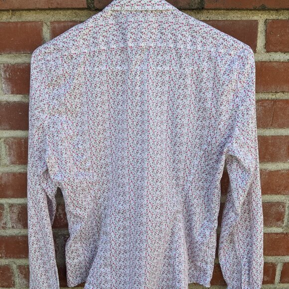 T.M Lewin Women's Feminine Romantic Button Up Top Tailored Floral Sz 10 - Picture 2 of 11